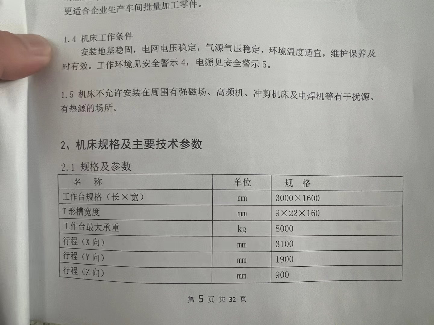 21年12月份出厂。原上海斌盛3019，工作台1.6米3米，门.