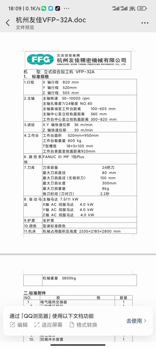友佳32A加工中心