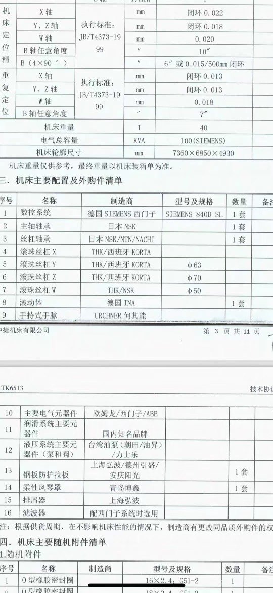 中捷6513，西门子840Dsl系统，九成新设备，基本没用，三轴光珊尺！详细参数.