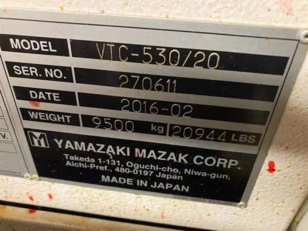 日本马扎克两台 VTC530/20L  2米大加工中心