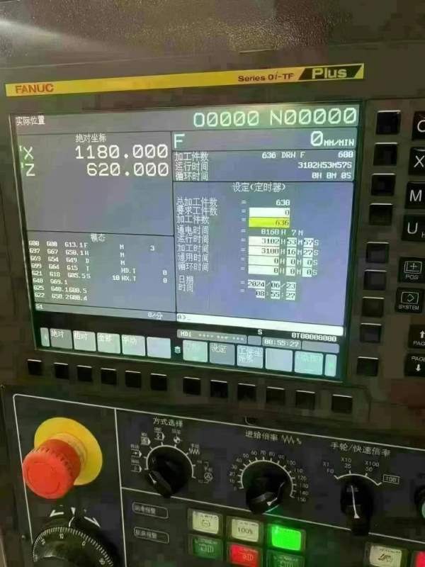 两台宝鸡GCK516A数控立车回转直径：850mm车削直径：75.