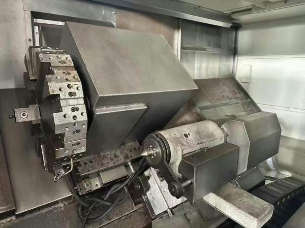 两台云南精机CK500/1500斜轨数控车床.发那科TF系统.10.