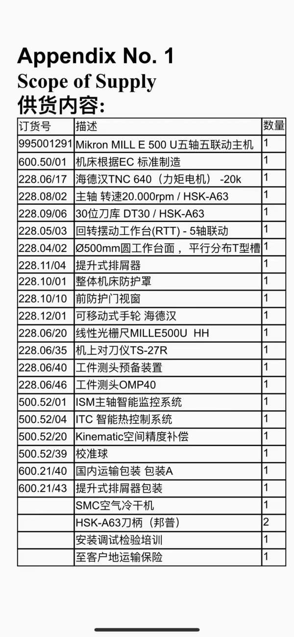 米克朗500U五轴联动