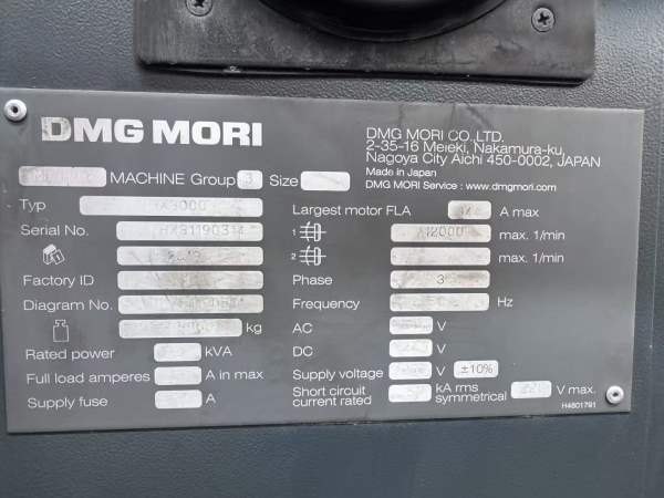 DOG MORI卧加德马吉森精机NHX8000双工位卧加！X轴 140.