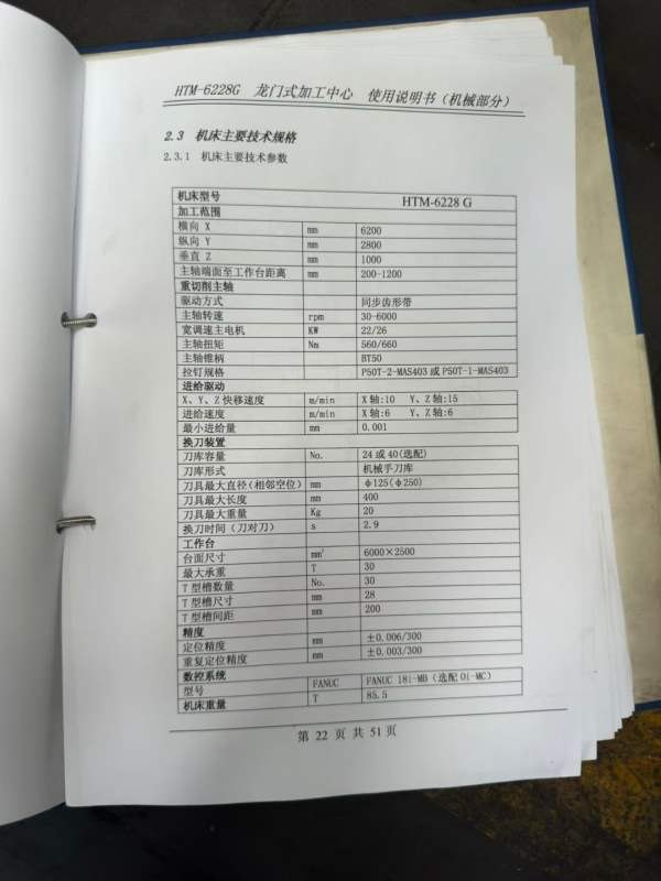 海天6米重型龙门，方滑枕450450，工作台2.5米6米，门.