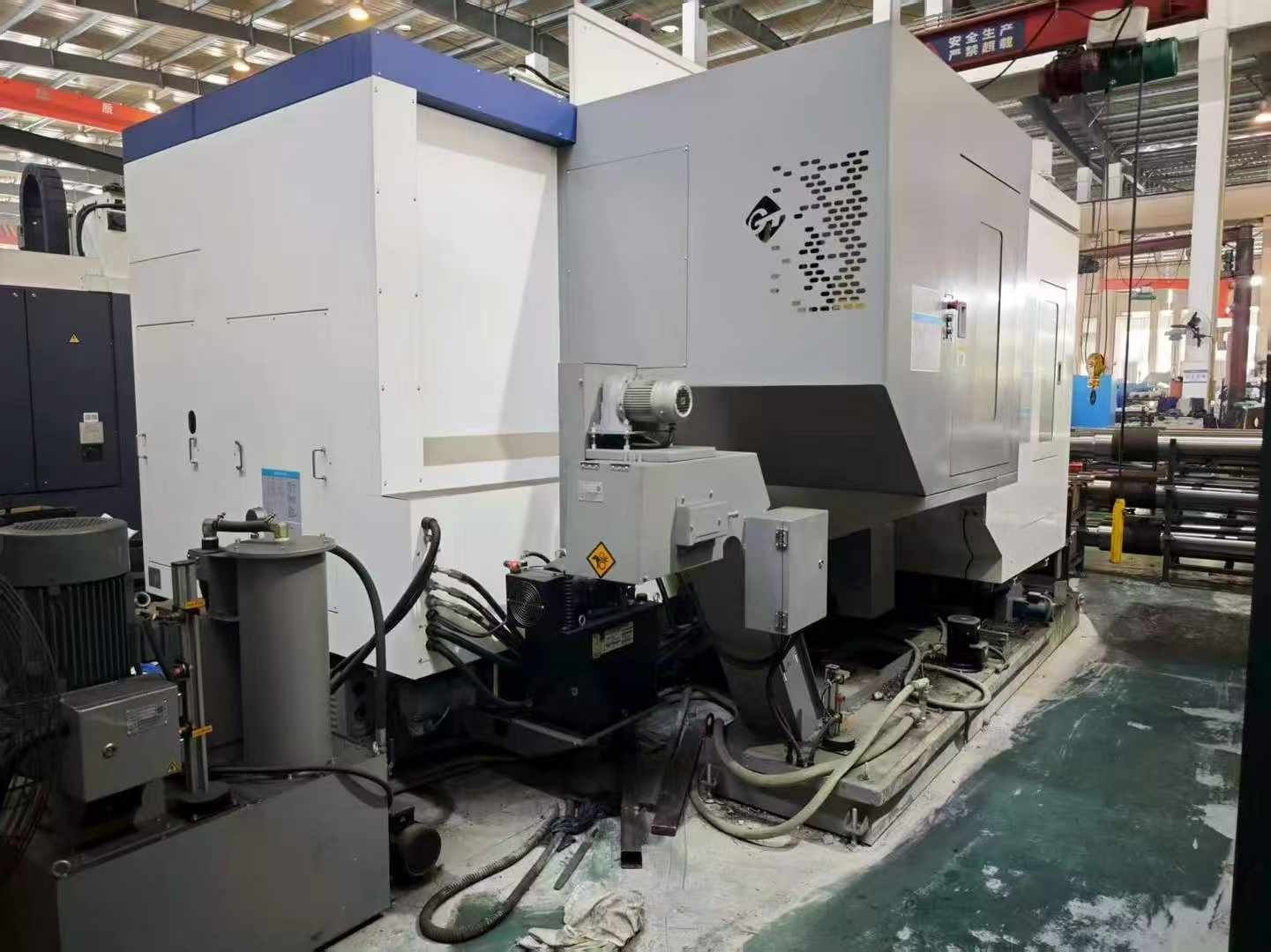 基本全新安装少用沈阳HMC-80Q单台卧式加工中心，三轴.