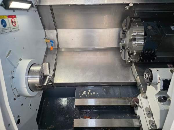 9.9新友佳FTC350L斜轨数控车床，发那科MF系统，8寸中.