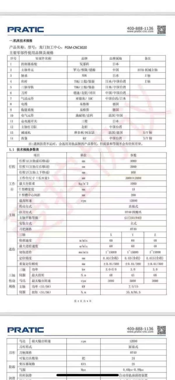 刚刚拿下同款4台国内一线品牌普拉迪3020数控龙门、有.