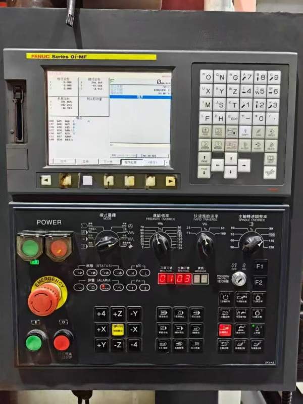 2017年铁正855加工中心，发那科OI-MF系统，台湾罗翌BT.