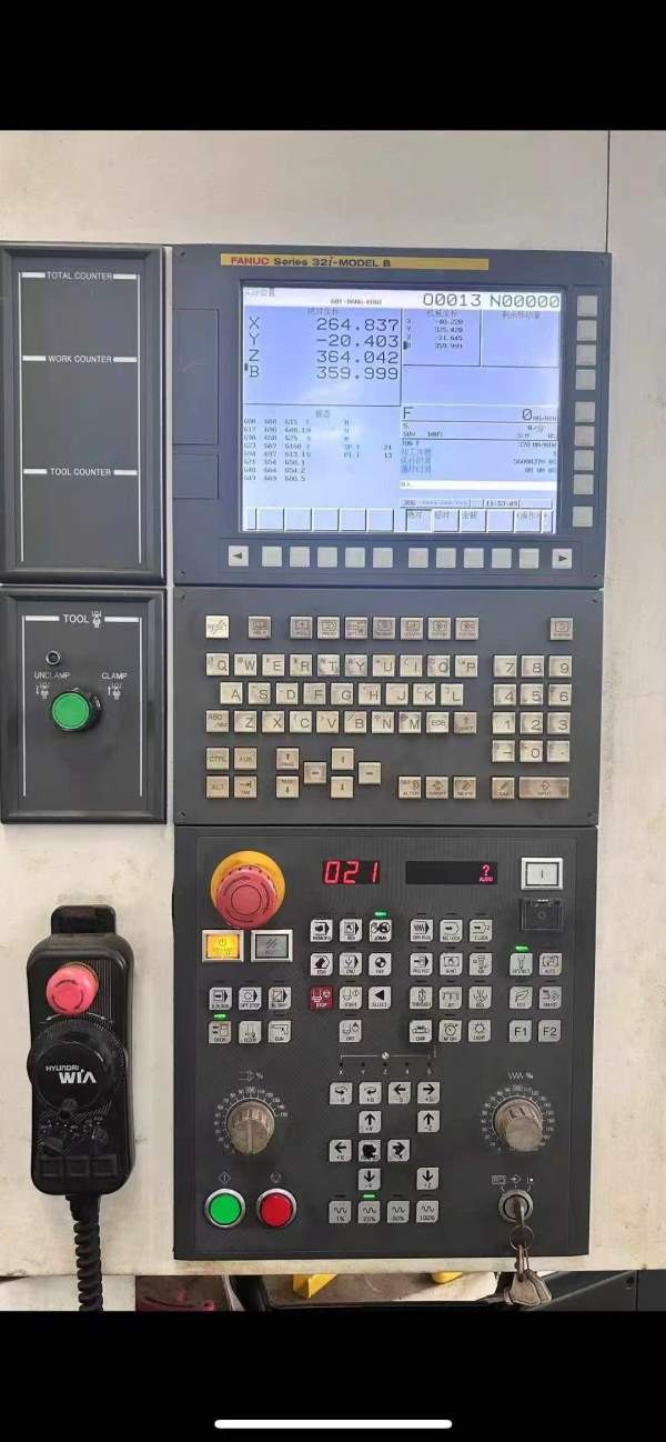 刚到货，高配原装韩国威亚双工位卧式加工中心，型号HS.