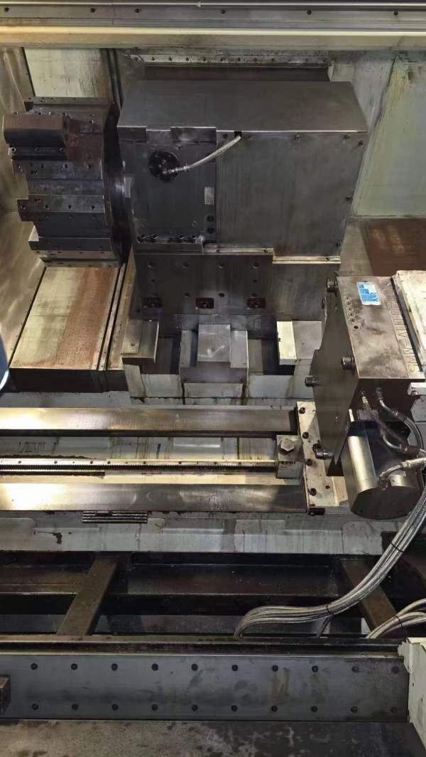 台湾立仲S50-3M数控车床，12工位重型伺服刀塔，发那科.