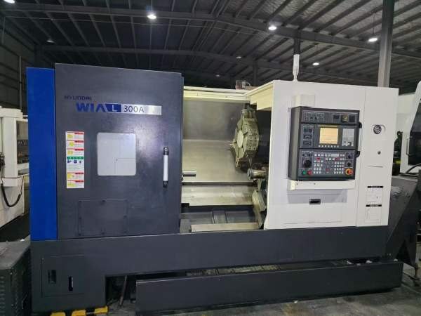 韩国威亚L300A高刚性硬轨数控车床系统；发那科oi-TF，.