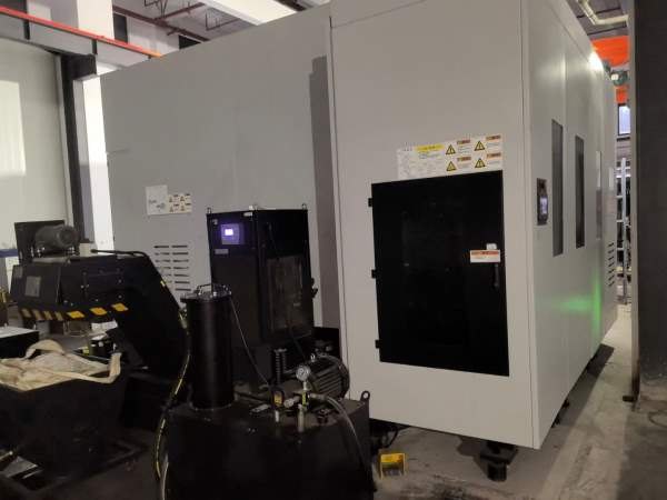 韩国斗山800卧加，NHP-8005卧式双工位加工中心，2024.