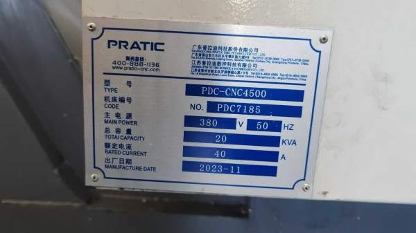 刚刚到货同款四台，23年普拉迪4500型材机，Bt40主轴12.