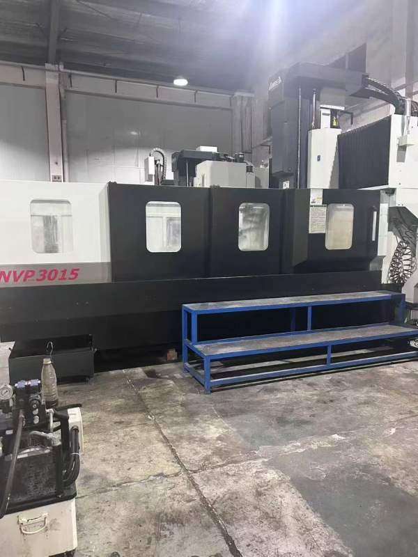 台湾亚威NVP-3015龙门工加中心，发那科MF系统、两线硬.