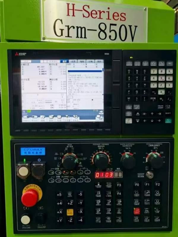 格勒玛850V（四轴）加工中心，三菱M80系统，三轴线轨X.