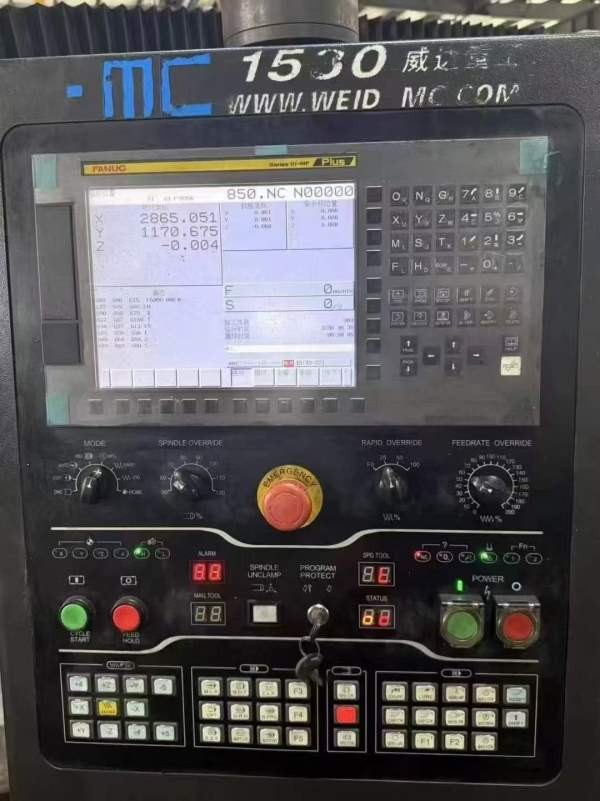 买下威达3020龙门加工中心，22年设备，发那科Plus系统.