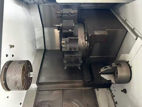 台湾程泰双主轴车铣复合 带送料机