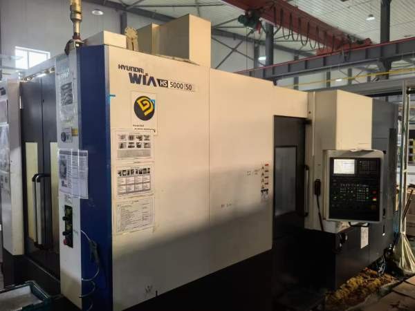 韩国原装威亚HS5000/50双工位卧式加工中心2017年出厂.