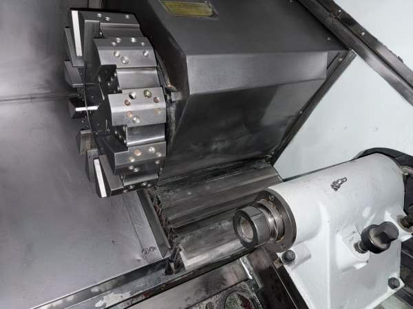 2022年杭州川禾8寸数控斜轨车，两轴线轨，新代22TA系.