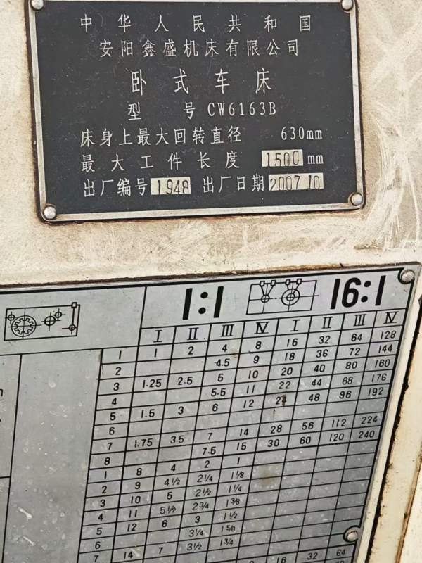 安阳鑫盛61631.5米普车一台，导轨无磨损，带锥度靠模.