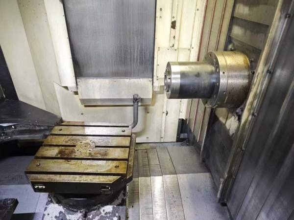 韩国威亚双工位卧式加工中心型号HS5000i、三轴行程850.