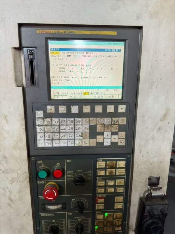 工厂在位出售台湾永进106A加工中心发那科MD系统， 三.