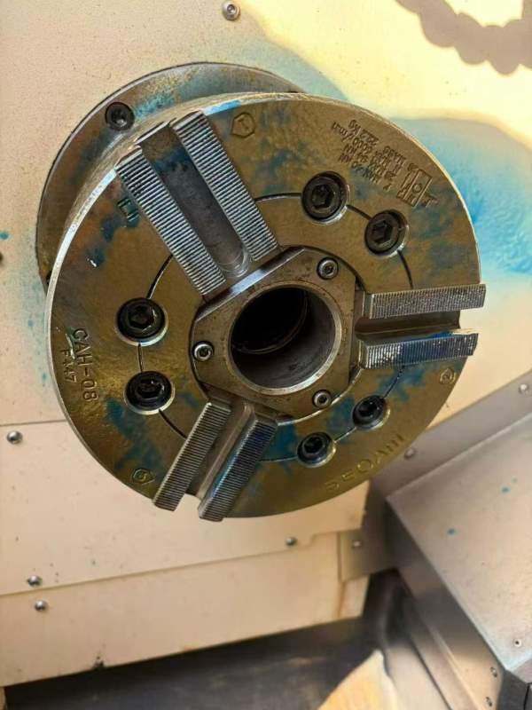 刚到一台江苏德尚kc-50数控斜轨车床，三菱E80系统，8.