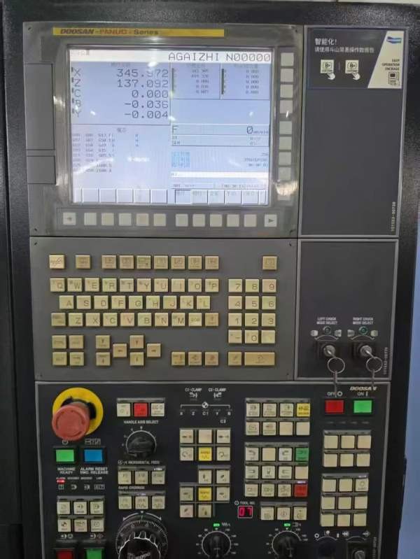 刚买下韩国斗山220LSY  双主轴车铣带Y   安装少用  线.