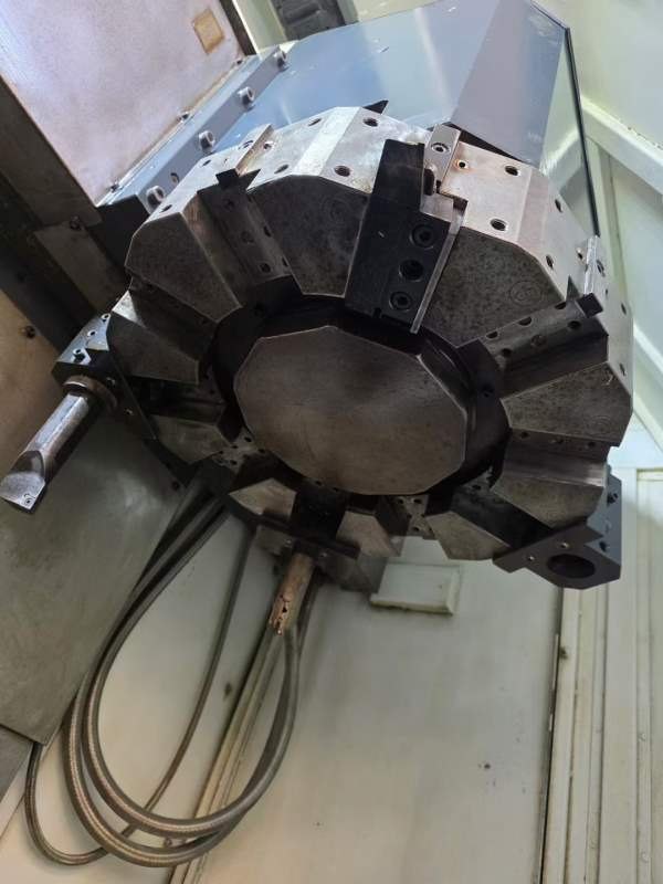 台湾油机KV500E数控立车，配15寸液压卡盘，发那科TF系.