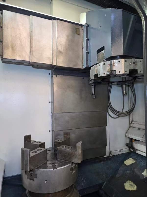 台湾油机KV500E数控立车，配15寸液压卡盘，发那科TF系.