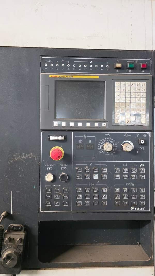 杭州友佳1100立式加工中心，BT40三轴硬轨机，刀库24把.