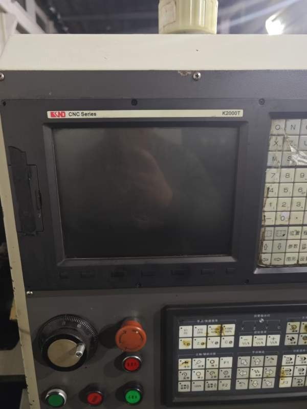 云南精机CK45DL斜轨数控车床，凯恩帝2000系统，6寸卡.
