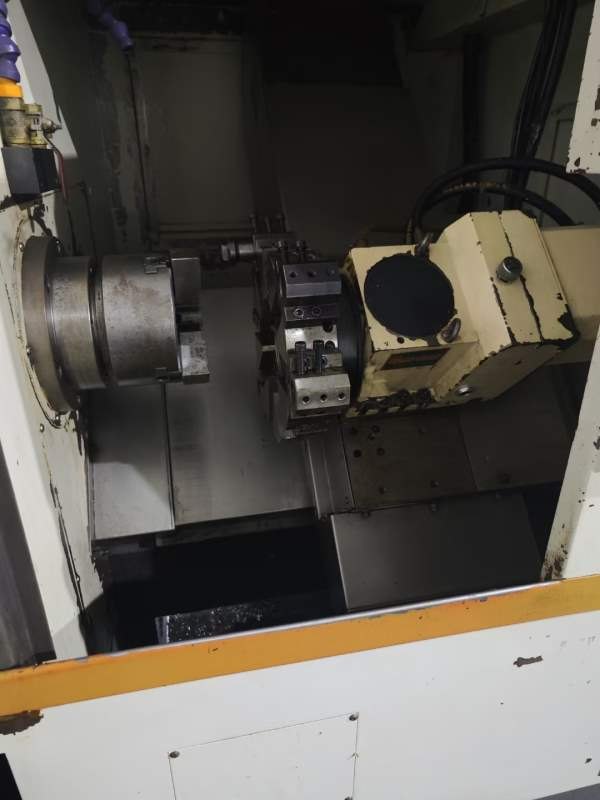 云南精机CK45DL斜轨数控车床，凯恩帝2000系统，6寸卡.