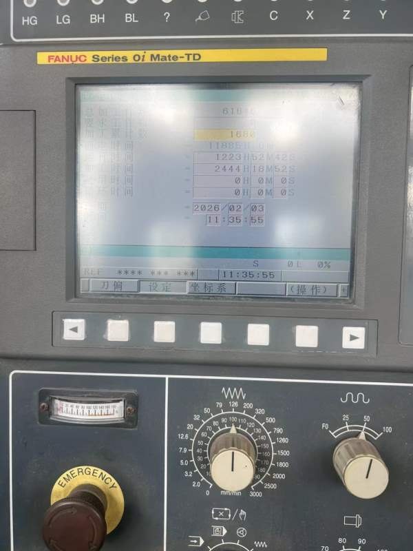 使用2000多小时友佳260数控车床、发那科TD系统、6寸卡.