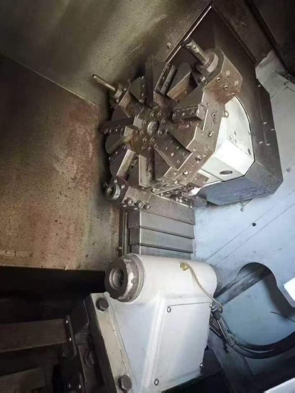 台湾原装胜杰SL-8斜身车8寸卡盘 、10工位刀塔 带尾座.