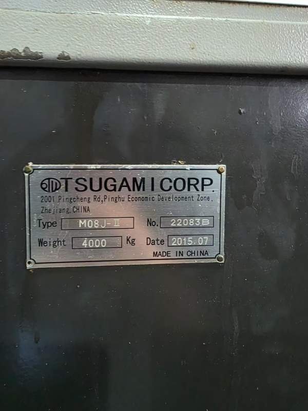 日本津上M08J-II数控车床，配8寸千岛液压卡盘加工直径.