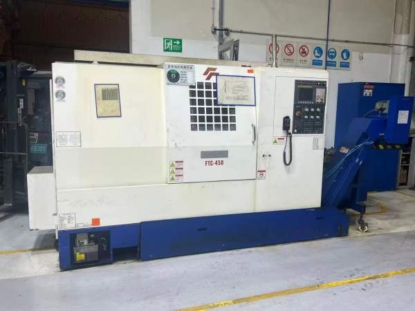 友佳FTC-450数控车床，带高压中心出水。发那科0iTF系.