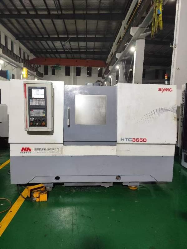 准新沈阳HTC3650斜轨数控车床.高配广数988TA1系统.11/.