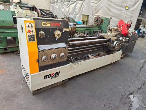 刚刚到货:宝机CS6150B1.5米车床，孔径82mm价格不高
