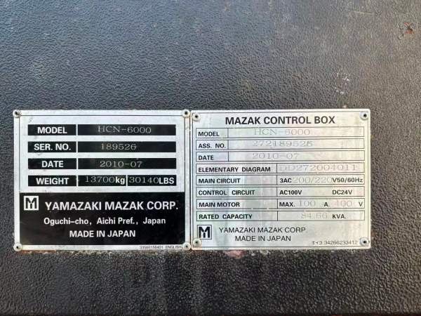 马扎克6000双工位卧式加工中心工作台尺寸：500x500mm.