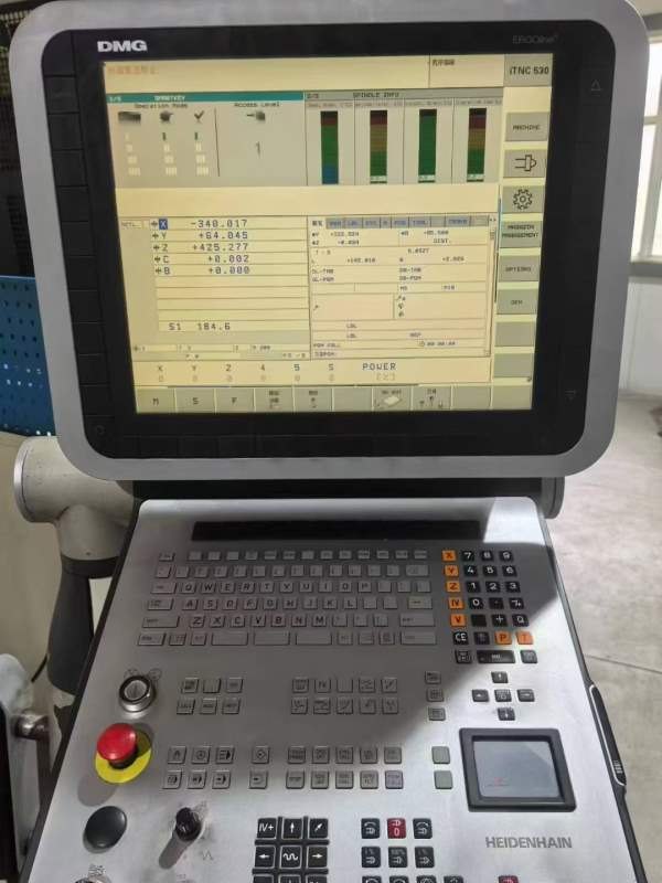 德玛吉DMU70五轴行程：X轴 750 mm  Y轴 600 mm  Z轴 5.