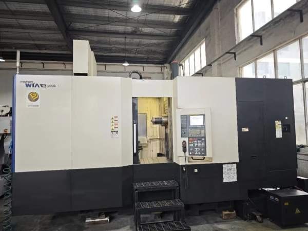 高配原装韩国威亚双工位卧式加工中心，型号HS5000i、.