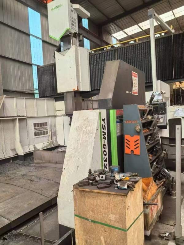 扬森6032数控龙门工作台62.5米，门宽3.2米，带全自动.