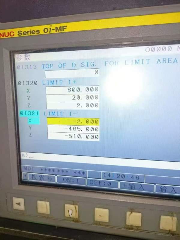 2017年一通855加工中心，两线一硬，发那科MF系统，BT4.