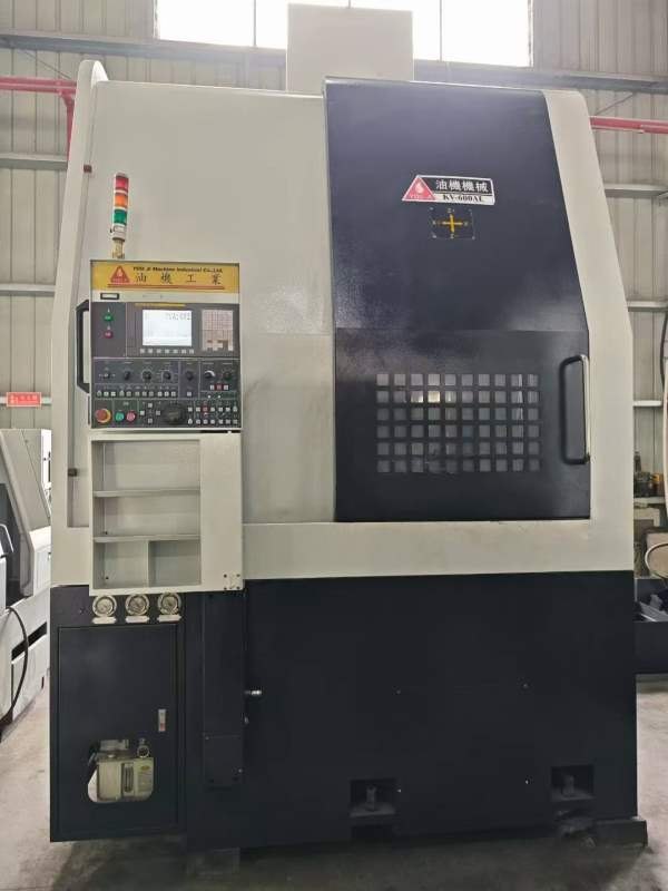 台湾油机KV-600AL数控立车，3台，发那科TF系统，6工位.