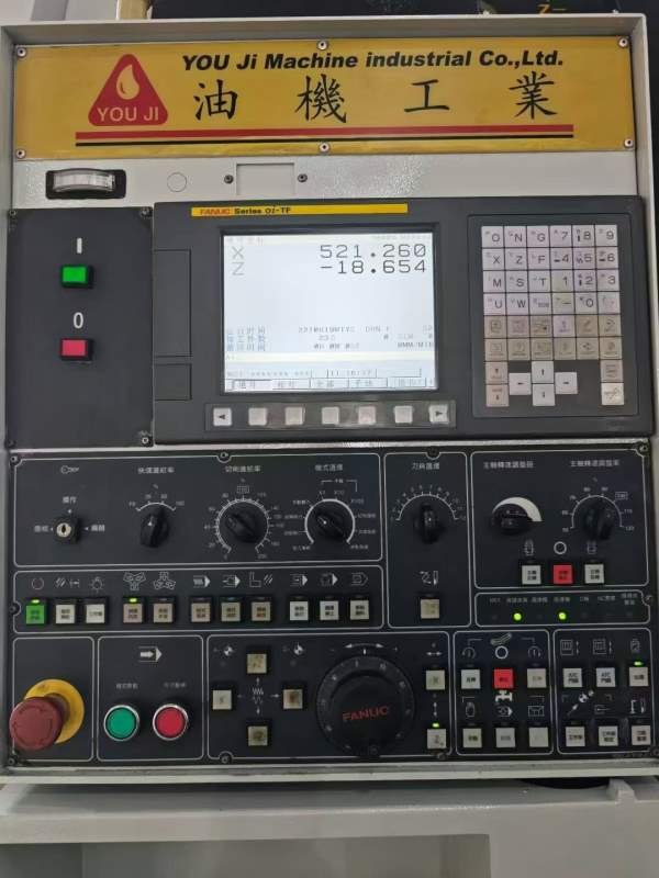 台湾油机KV-600AL数控立车，3台，发那科TF系统，6工位.
