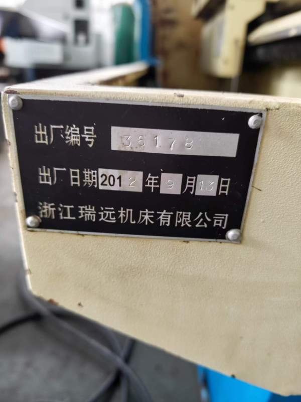 2012年浙江瑞远CK6136数控车床，液压卡盘，广数系统，.