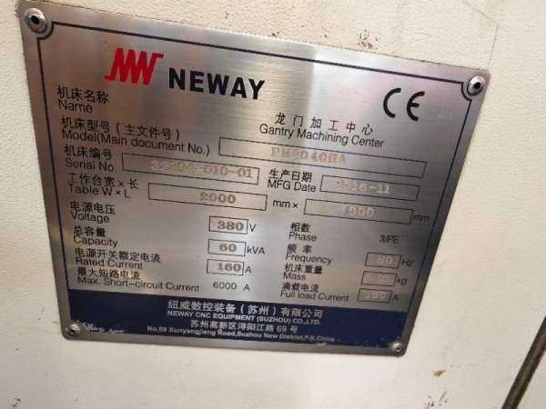 纽威PM2040HA16年11月工作台24米门宽2.8米门高1.5米滑.