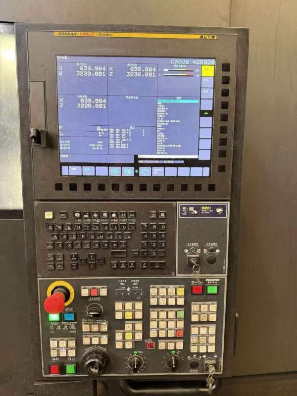韩国原装进口斗山1米3.2米斜轨刀塔车床型号MACHINEPUM.